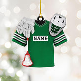 Personalized Lacrosse Ornament, Personalized Lacrosse Amor Acrylic Shape Flat Ornament, Gifts for Lacrosse Lovers, Lacrosse Players, Friends, Lacrosse Christmas Ornament (Multi 11)